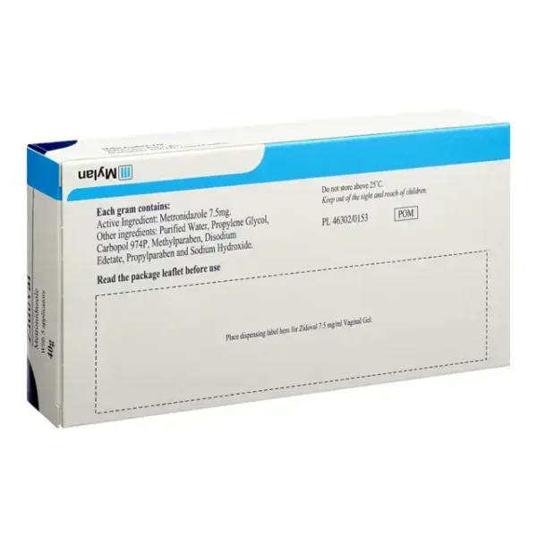 Zidoval 0.75% Vaginal Gel