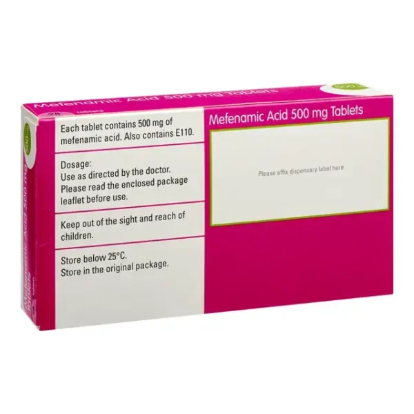 Mefenamic Acid 500mg Tablets